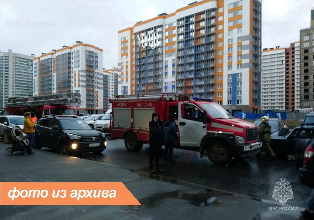 Пожарно-спасательные подразделения Ленинградской области ликвидировали пожар в г. Выборг